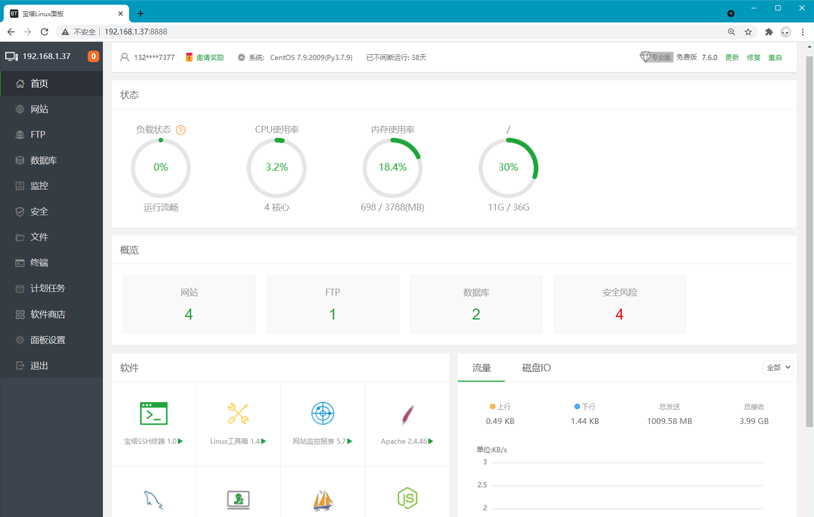 Pagoda Linux control panel